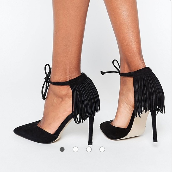 Aldo Shoes - Aldo Venosta Fringed Heels, Size 8